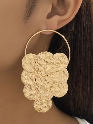 Geometric Metal Decor Retro Earrings