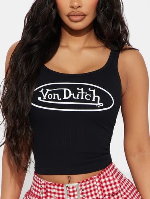 Printed U Neck Bodycon Cropped Tanks