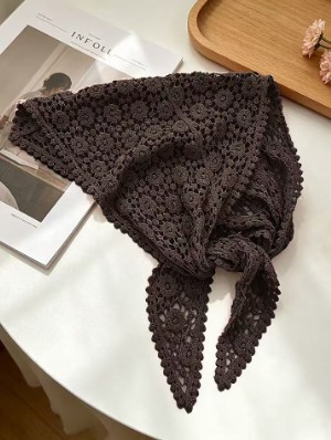 Disty Floral Shawl Triangle Scarf Bandana