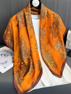 Ethnic Floral Paisley Printed Square Scarf