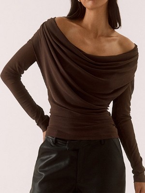 Pure Wing Neck Backless T-shirts