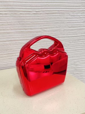 Glossy Metal Chain Acrylic Handbags