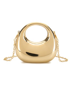 Metallic Acrylic Metal Chain Handbags