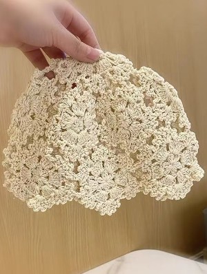 Plain Hollow-out Boho Crochet Hat