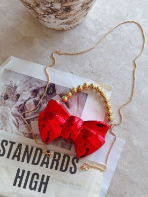 Bow Chain Acrylic Handbags