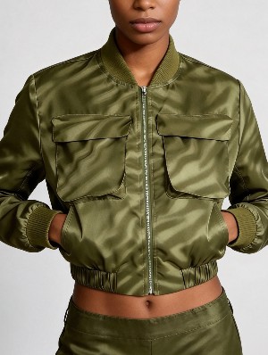 Patchwork Long Sleeve Cropped Jackets