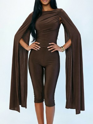 Flare Sleeve Ribbons Capri Pants Sets