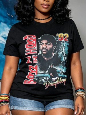Figure Printed Streetwear Loose T-shirts