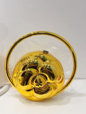 Metallic Flower Shaped Acrylic Handbags