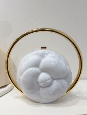 Marble Floral Acrylic Gold Ring Handbags