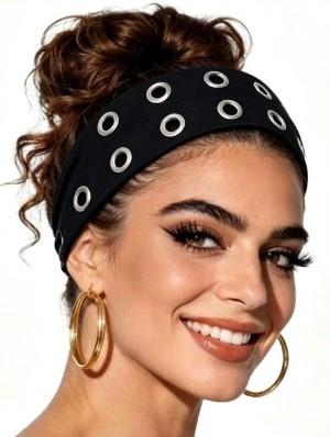 Wide Stretch Eyelet Sports Yoga Headband