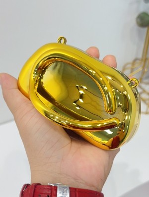 Metallic Acrylic Mini Evening Clutch Bag