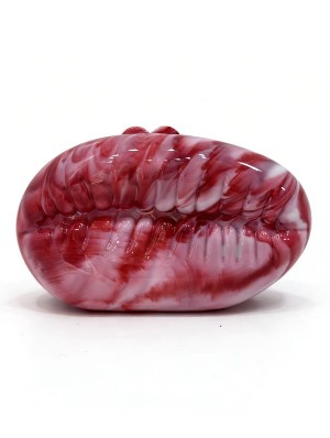 Metallic Acrylic Shell Shaped Clutch Bag