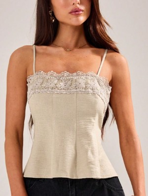 Lacework Panel Bodycon Tanks