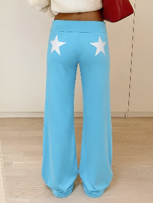 Y2K Star Pattern Low Waist Wide Leg Trousers