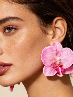 Butterfly Pattern Flower Earrings