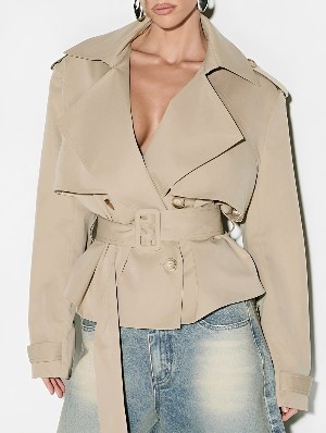 Big Lapel Double Breasted Trench Coat