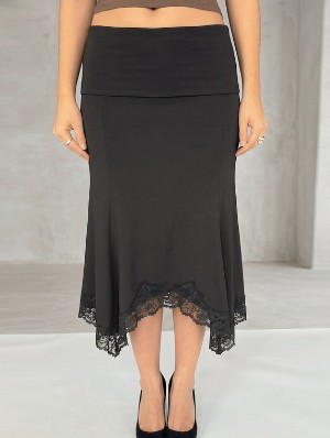 Lace Patchwork Ruffle Leisure Skirts