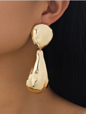 Pattern Alloy Electroplating Earrings