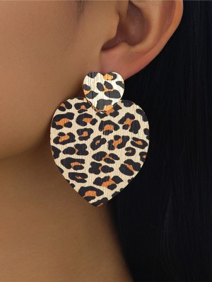 Leopard Pattern Alloy Earrings