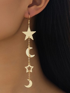 Pattern Alloy Electroplating Earrings