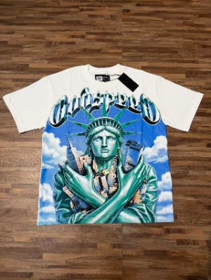 Abstract Printed Vintage Loose Tee