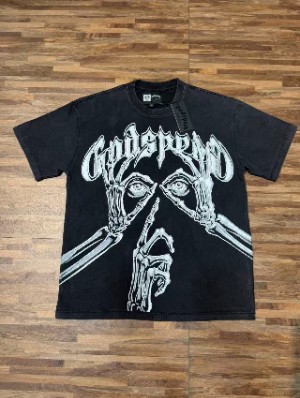 Vintage Letter Printed Distressed Tee