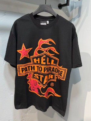 Flame Letter Printed Vintage Washed Tee