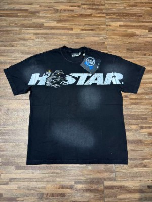 Rhinestones Washed Graffiti Distressed Tee