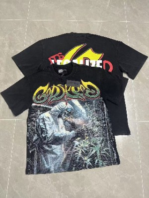 Horror Skull Printed Loose Washed Tee