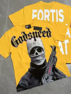 Skull Letter Printed Loose Casual Tee