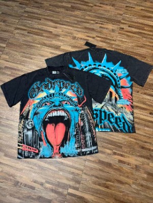Embellished Vintage Graffiti Washed Tee