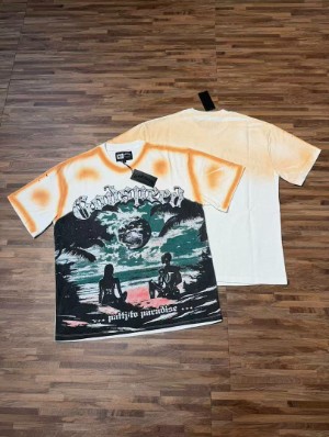 Embellished Graffiti Ripped Washed Tee