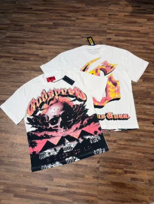Vintage Skull Printed Loose Distressed Tee