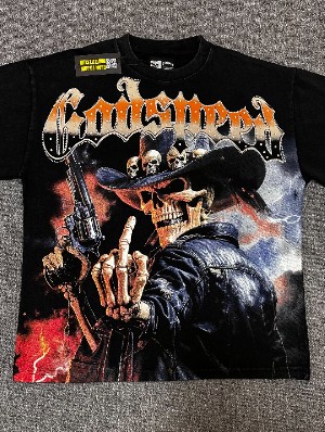Vintage Skull Printed Loose Distressed Tee