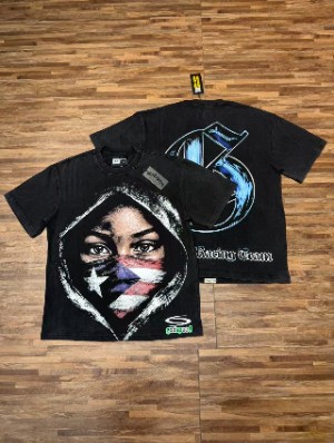 Distressed Graffiti Washed Loose Tee