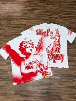 Vintage Angel Printed Loose Crewneck Tee
