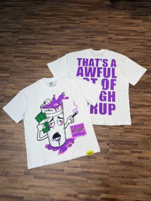 Cartoon Letter Printed Casual Loose Tee