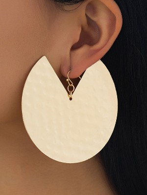 Pattern Alloy Electroplating Earrings