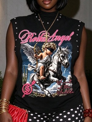 Vintage Angel Graffiti Loose Rivet Tanks