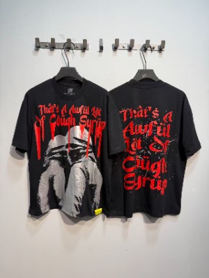 Horror Letter Printed Casual Loose Tee