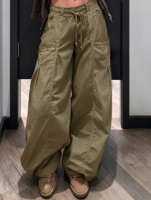 Drawstring Cargo Pocket Pants
