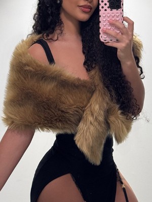 Fake Fur Shoulder Wrap Shawl Scarf Cape