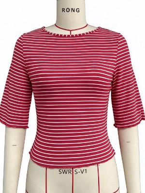 Y2K Stripe Backless Crop Top