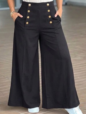 Pure Color Spandex High Rise Pants