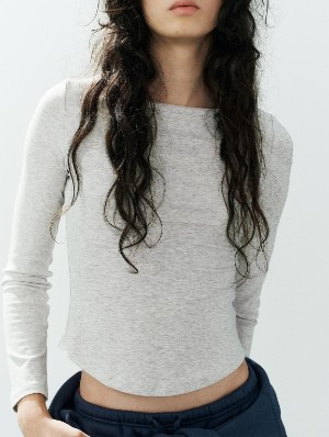 Crewneck Pullover Long Sleeve Bodycon T-shirts