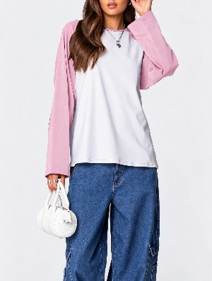 Retro Colorblock Raglan Long Sleeve Tee