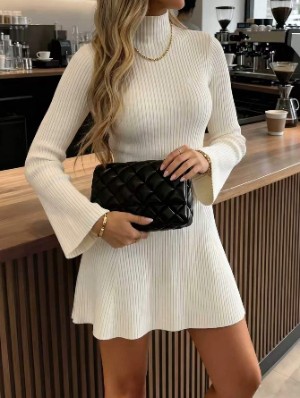 Pullover Sheath Long Sleeve Dress