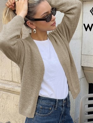 Cardigan V Neck Long Sleeve Coats