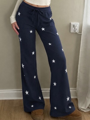 Drawstring Star Leisure Pants
